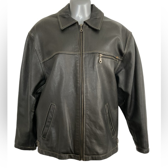 Guess oversized genuine leather jacket - Picture 1 of 14